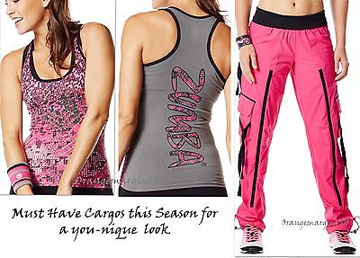 Zumba 2 Pc.Set!! Top of the Line CARGO PANTS + RACERBACK TANK Top DANCE  Fitness 