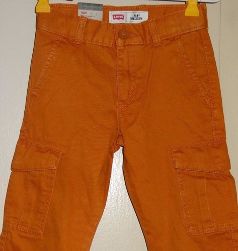 Levis 514 Girls Boys Size 5 Regular Straight leg Fit Orange Rust Jeans New NWT - Picture 8 of 12