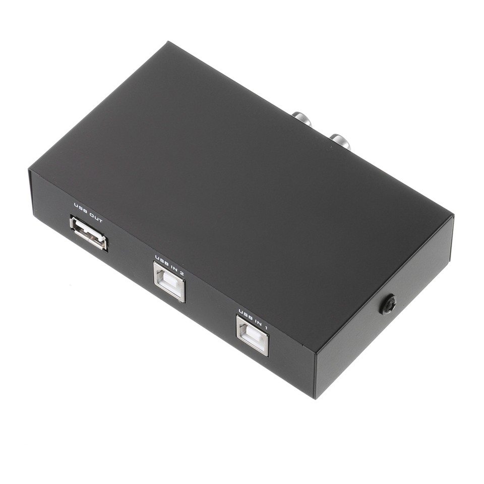 2 Port USB 2.0 Sharing Switcher Adapter Switch Box For PC Scanner ...