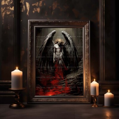 DARK GOTHIC ANGEL FANTASY ART PRINT Underworld Devil PHOTO POSTER