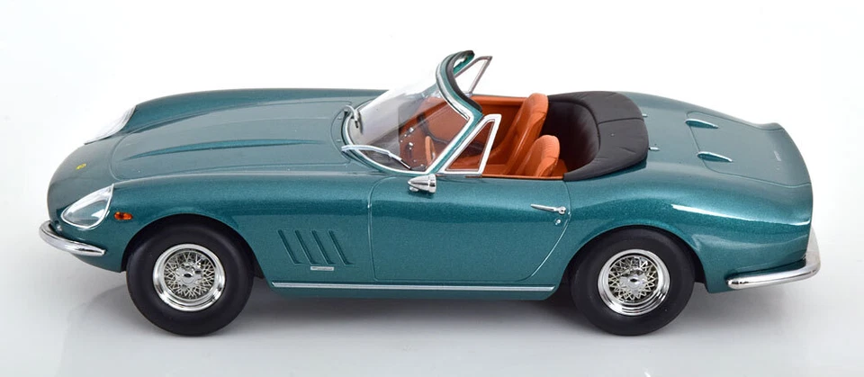 KK Scale 1:18 FERRARI 275 GTB4 NART SPYDER GREEN 1967 WITH REMOVABLE SOFT-TOP - Immagine 3 di 4