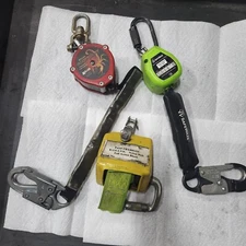 Five Self Retracting Lifelines, w/ Locking Snap Hook and One Safety Belt