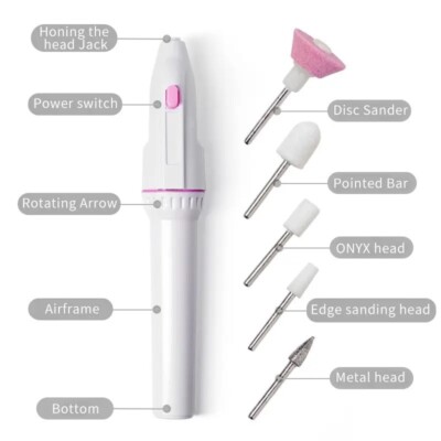 Nail Polisher for Removing Dead Skin Nail Remover Nail Polish Machine Portable-w