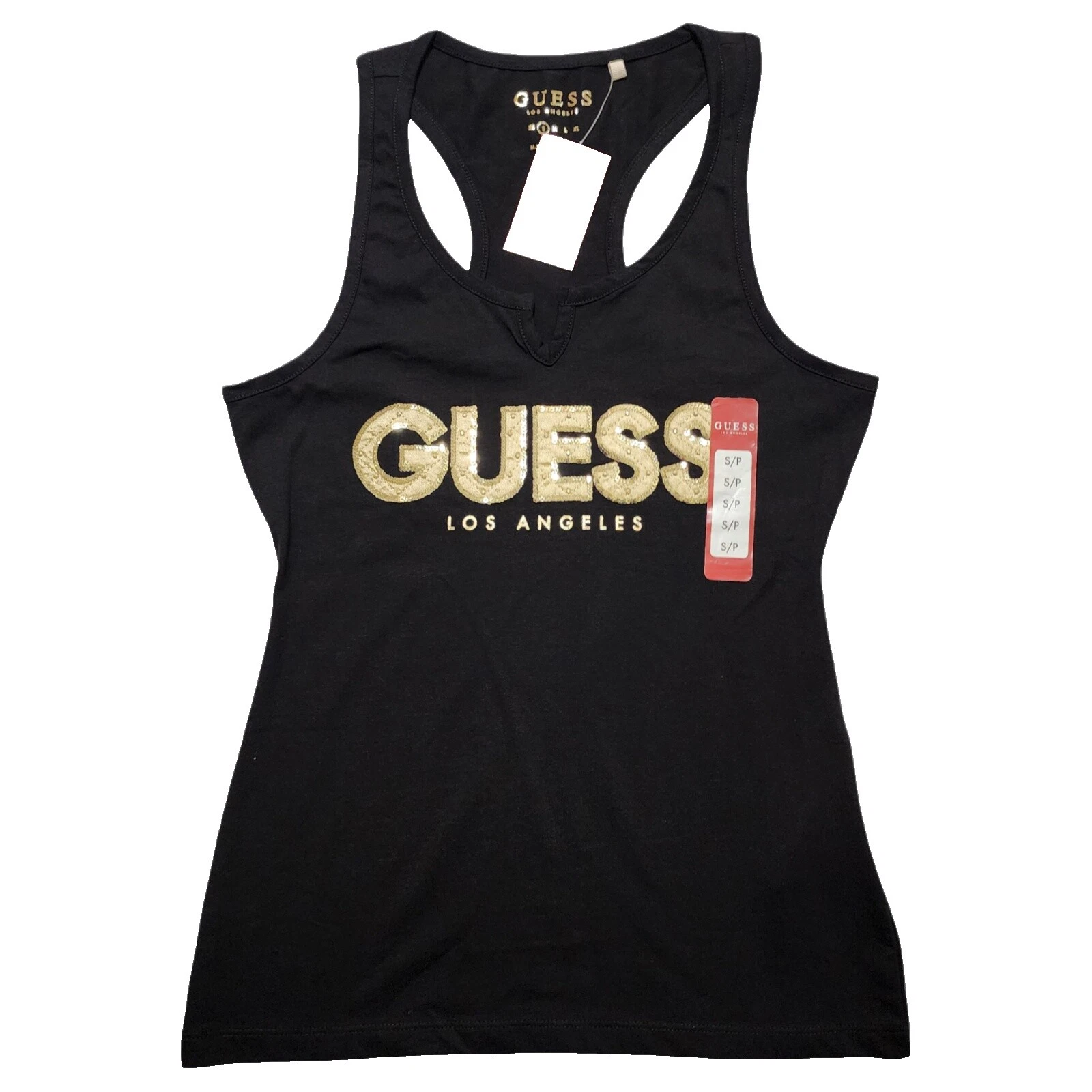 GUESS Regular Size Solid Tank Tops for Women