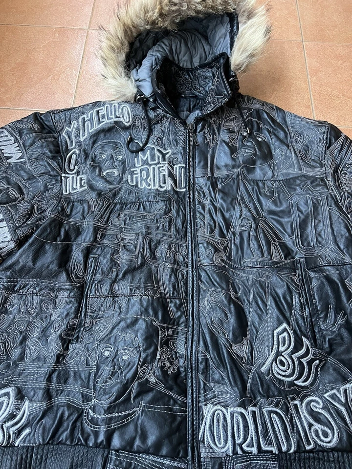 Chaqueta de cuero Scarface Movie para hombre talla 5XL | vintage | Tony Montana | Al Pacino Foto 4 de 4