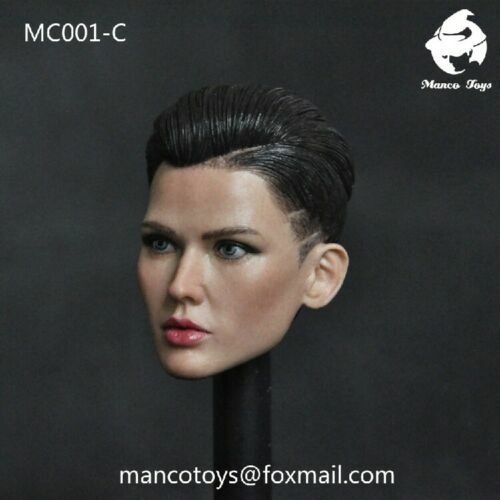 MC001-C 1/6 Ruby Rose Female Head Sculpt Model Carving Toy fit 12" Action Figure - Picture 2 of 3