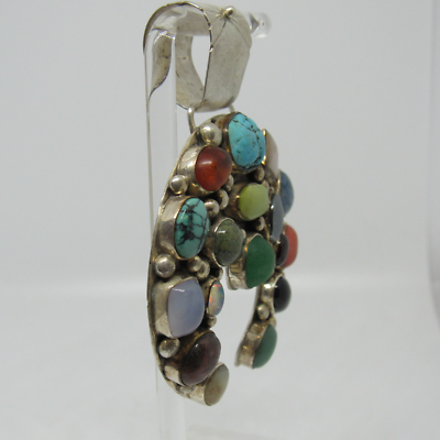 Patrick Yazzie Navajo Sterling Silver 925 Multi Stone Horseshoe