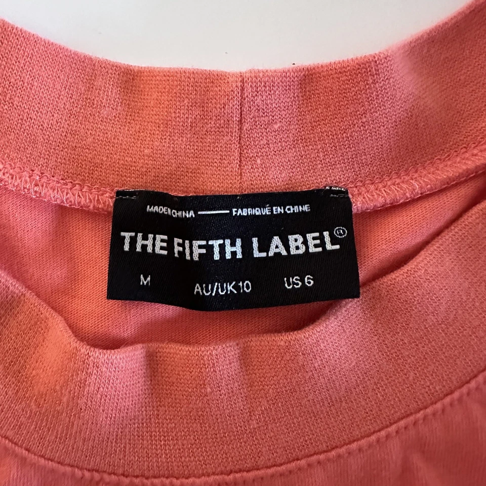 The Fifth Label T Shirt Women Size 10 (M) Red Short Sleeve Cotton Round Neck - Image 3 of 4