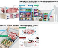 iSPECLE Chest Freezer Organiser - Fit 283 to 566L Chest Freezer, 2 Pack Large St