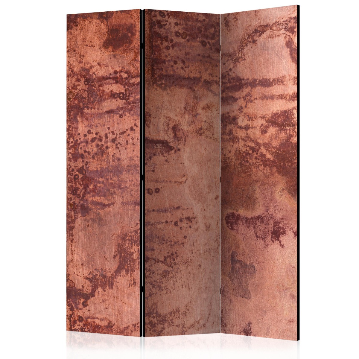 Paravent 3 volets Red Metal Sheet pour masquer le désordre et diviser une pièce