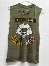 Vintage 80s The Clash T-Shirt Size Medium Punk Rock Ska Tour Band 1984