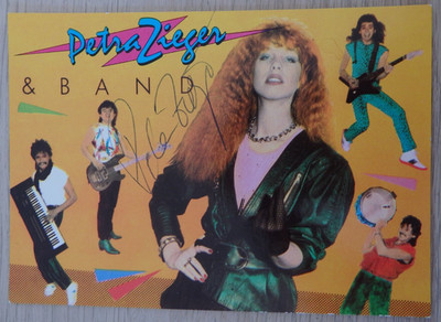 Autogramm deutsche Sängerin Petra Zieger und Band DDR Musikgruppe (125027)