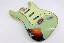 MJT Official Custom Vintage Aged Nitro Guitar Body by Mark Jenny Swamp Ash Blue