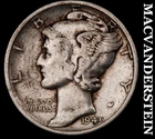 1943 Silver Mercury Dime - Scarce  Better Date  No Reserve  #K2288