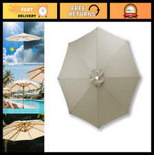 Patio Umbrella Replacement Canopy 10ft/9ft/7.5ft for 6/8 Ribs - Outdoor Cover fo