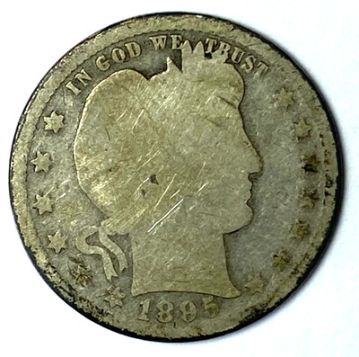 1895 S 25c Barber Silver Quarter Dollar Twenty Five Cents San Francisco