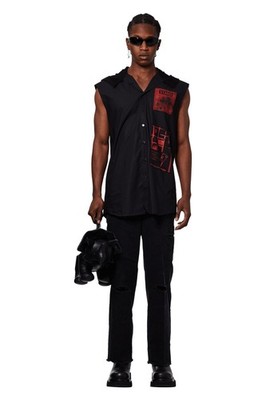 RAF SIMONS A01-200 21SS ARCHIVE REDUX Sleeveless Hoodie Shirt | eBay