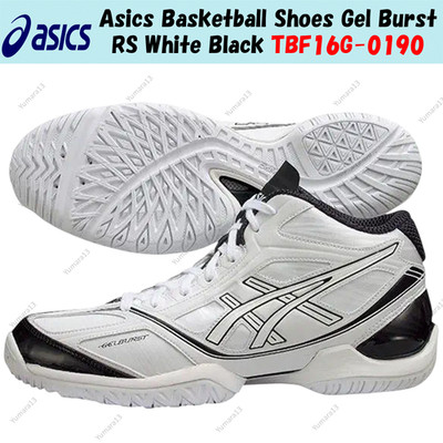 Asics Basketball Shoes Gel Burst RS White Black TBF16G-0190 Men's Size