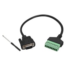 DB9 Male to 8 Pin Screw Terminal Adapter, 9 Pin VGA Extension Cable Pack of 1