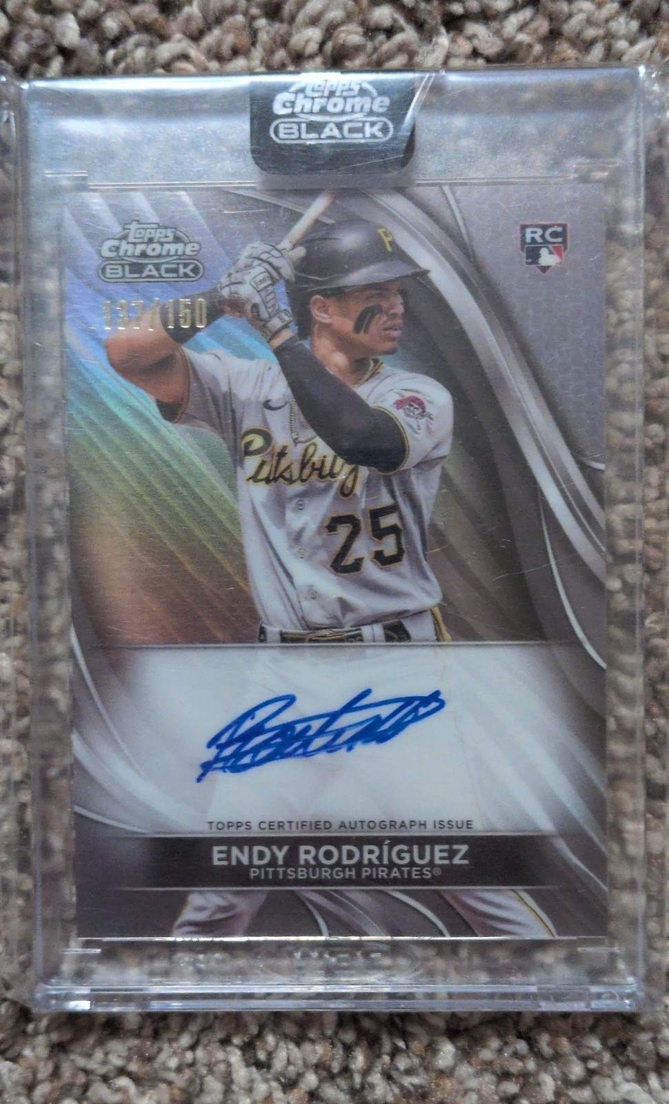 2024 Topps Chrome Black - Autographs Endy Rodriguez #CBA-ER Refractor /150 (AU,