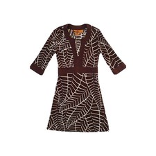 Tory Burch Womens Brown Patterned 3/4 Sleeve Silk A-Line Dress. Small/UK 8-10.