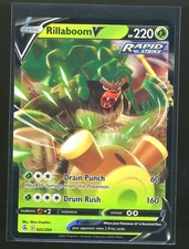 Rillaboom V Holo 22/264 Fusion Strike Pokemon Card