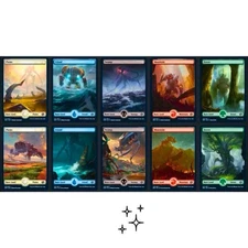 The Brothers War x10 FOIL Full Art Land Set - x1 Of Each Art - Near Mint - MTG