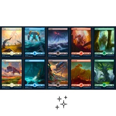 The Brothers War x10 FOIL Full Art Land Set - x1 Of Each Art