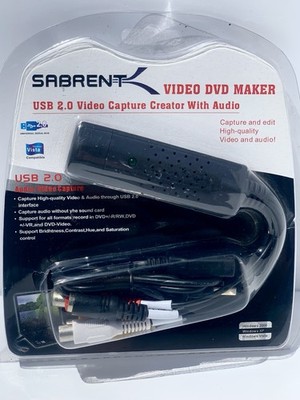 SABRENT VIDEO DVD MAKER USB 2.0 High Quality Video Capture Creator with Audio