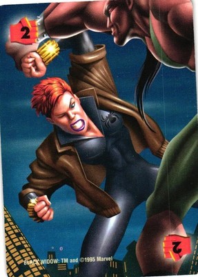1995 Fleer Marvel Over Power Trading Card Game Black Widow
