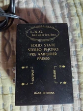 L.K.G Industries Stereo Phono Pre Amplifier PRE600 Preamp with RCA cable