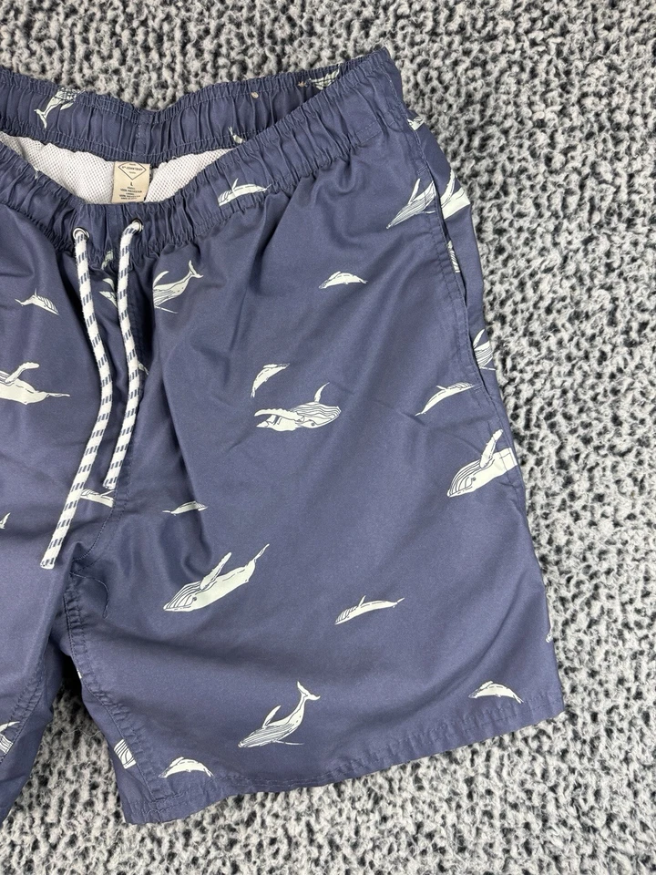 Pantalones Cortos de Natación St. John's Bay Para Hombres Talla Grande Azul Estampado de Ballenas Malla Forrados Foto 3 de 4