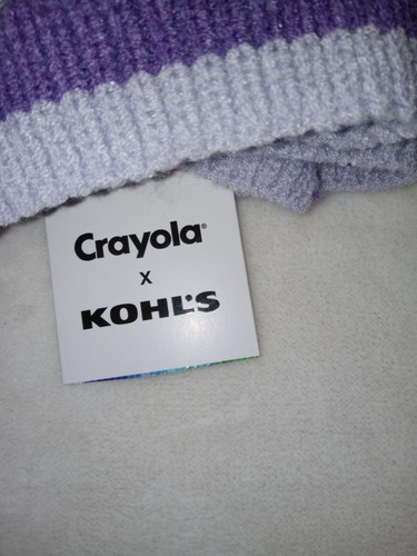 Purple Crayola Scarf Adult Kohls Collaborations Knit Oblong Teacher Art To Wear - Picture 3 of 7