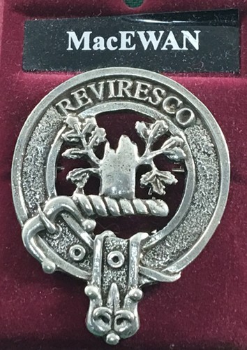 Insignia o pasador falda escocesa del clan escocés MacEwan - Imagen 2 de 3
