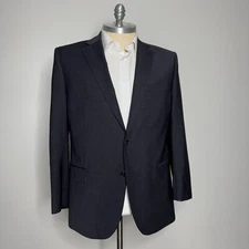 Brooks Brothers Blazer Sport Coat 46R Mens Solid Gray Regent Fit