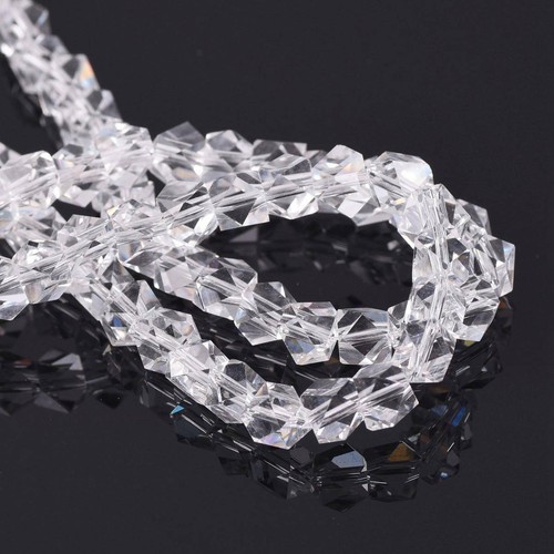 Lotes de cuentas espaciadoras sueltas de vidrio de corte facetado de 8x5,5 mm de corte facetado para joyería hágalo usted mismo - Imagen 2 de 7