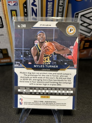 2020-21 Panini Prizm Purple Wave Myles Turner #240 - Foto 2 di 2