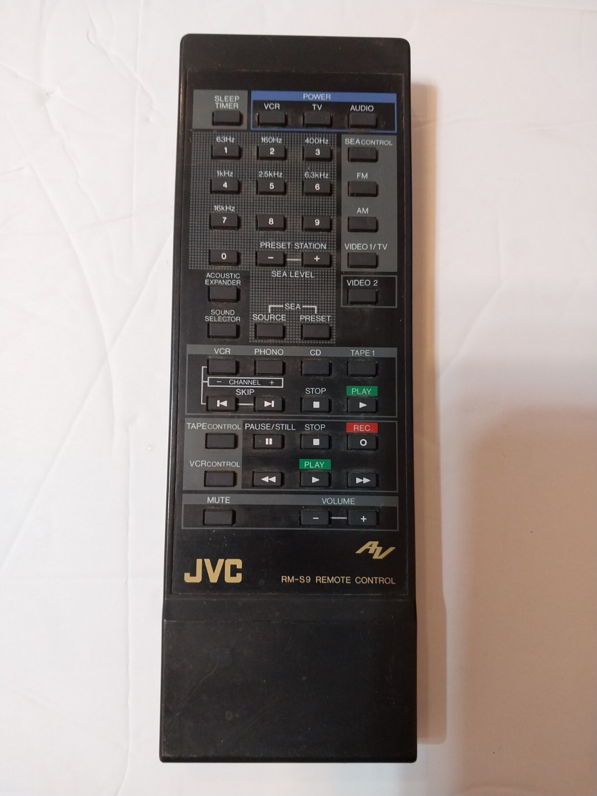 VINTAGE GENUINE JVC RM-S9 REMOTE CONTROL AUDIO VIDEO