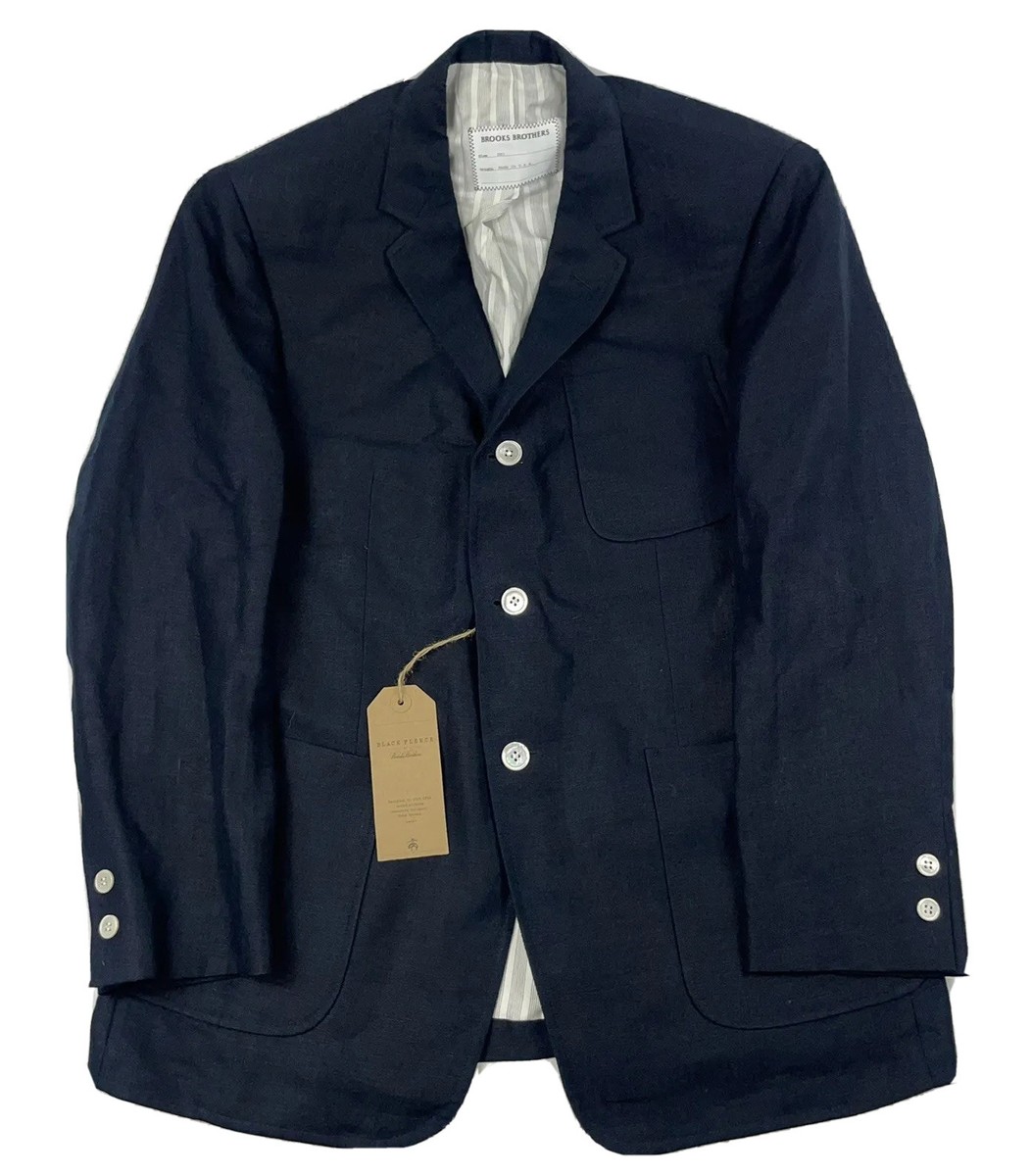 Brooks Brothers Black Fleece Linen Navy Womens Blazer Size Brooks Brothers Black Fleece Linen Navy Womens Blazer Size