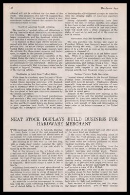 1914 C F Schmidt Hardware Store Photos Marshalltown Iowa 2-Page Vintage Print Ad
