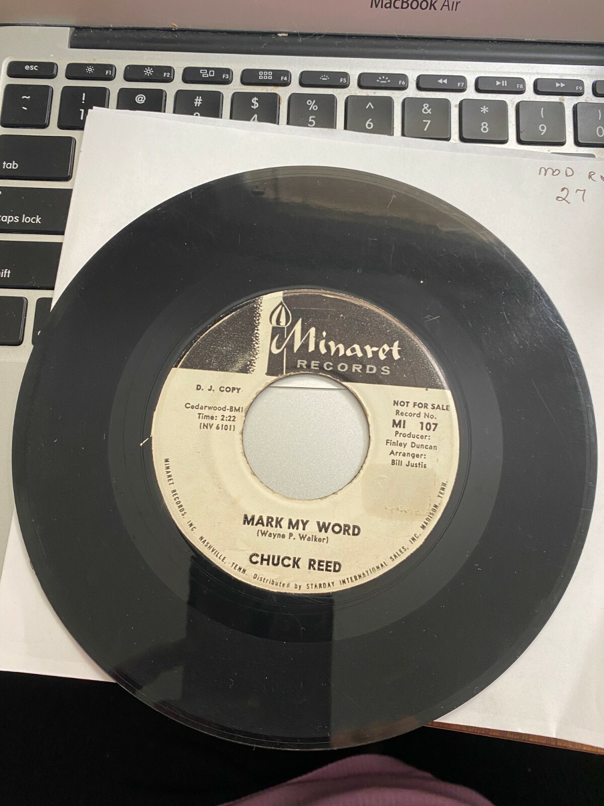 R&B 45 RPM RECORD - CHUCK REED- MINARET RECORDS MI 107-PROMO | eBay