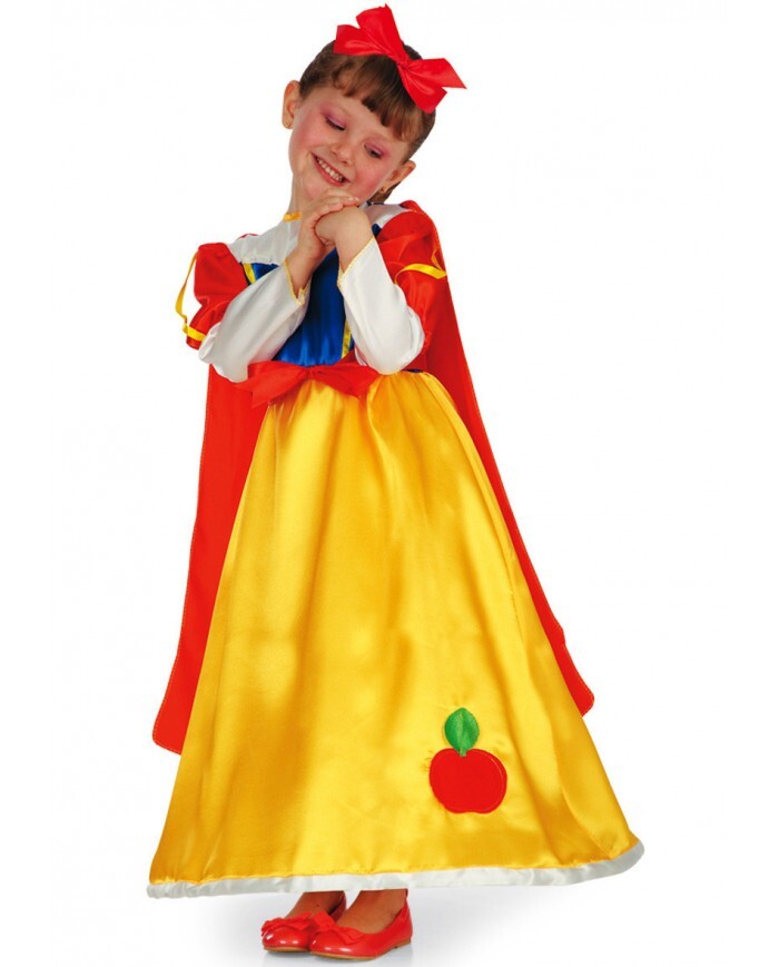 Costume Biancaneve Principessa Bosco Nani Halloween Carnevale bimba 6/7