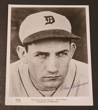 CHARLES GEHRINGER Signed 8x10 Photo-HALL OF FAME-DETROIT TIGERS-PSA