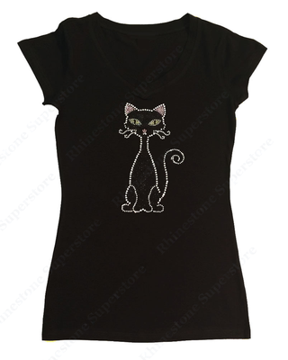 トップス Treat Cat rhinestone T-shirts Treat Cat rhinestone T-shirts