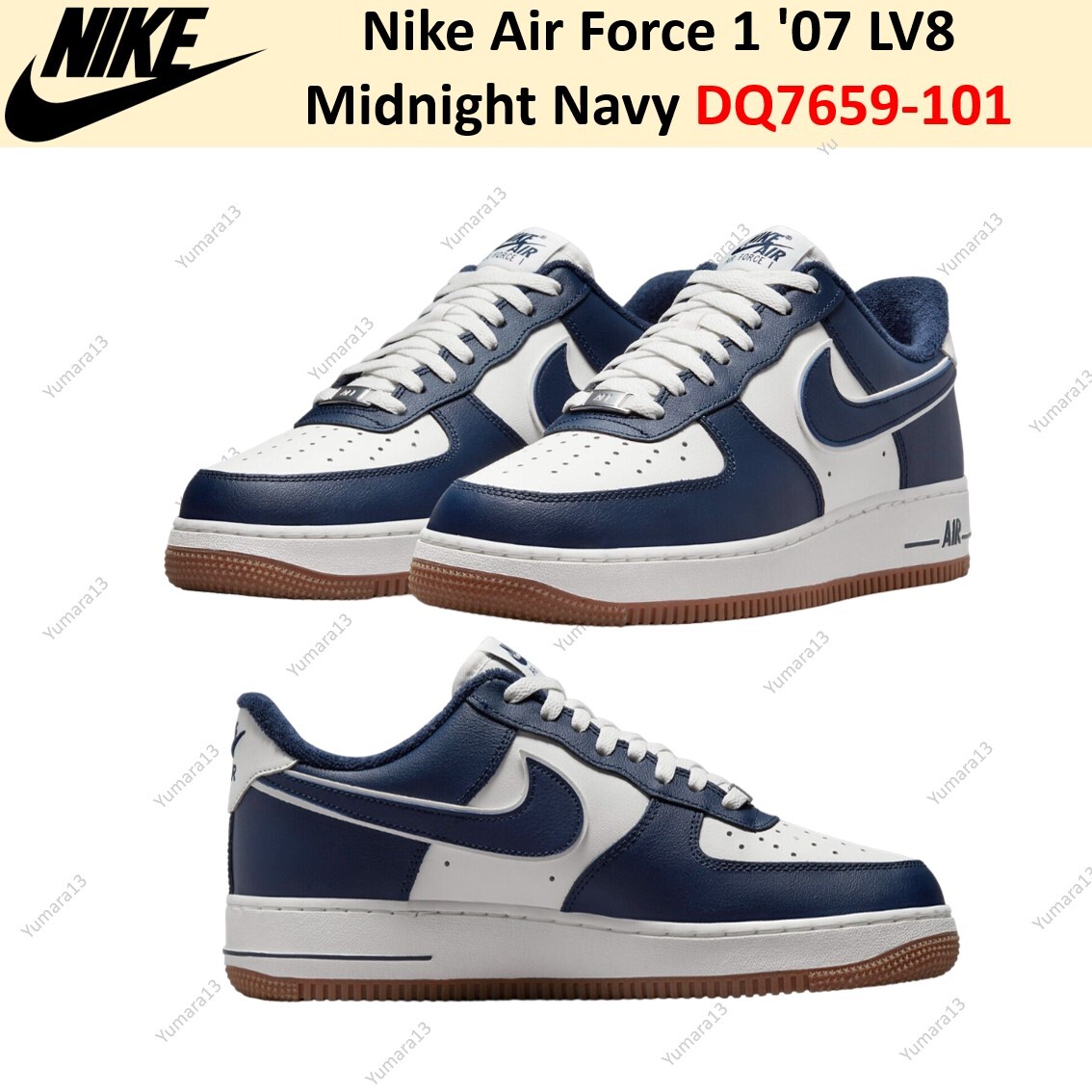 ★大人気★Nike Air Force 1 '07 LV8 Midnight Navy Nike Air Force 1 '07 LV8 Midnight Navy DQ7659-101 Men's Size