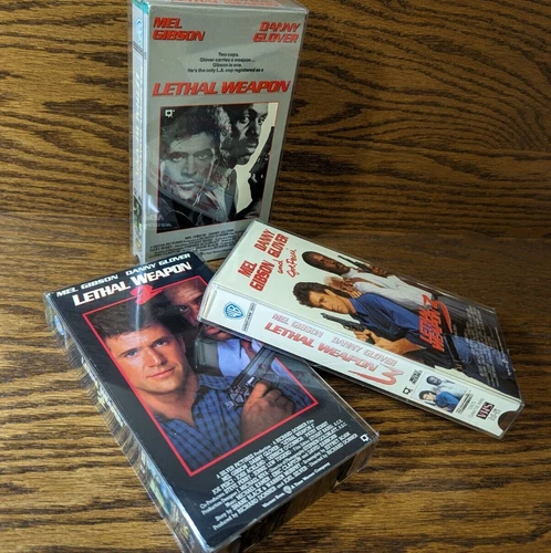 Lethal Weapon 1 / 2 / 3 VHS Lot - Mel Gibson / Danny Glover Classics - TESTED