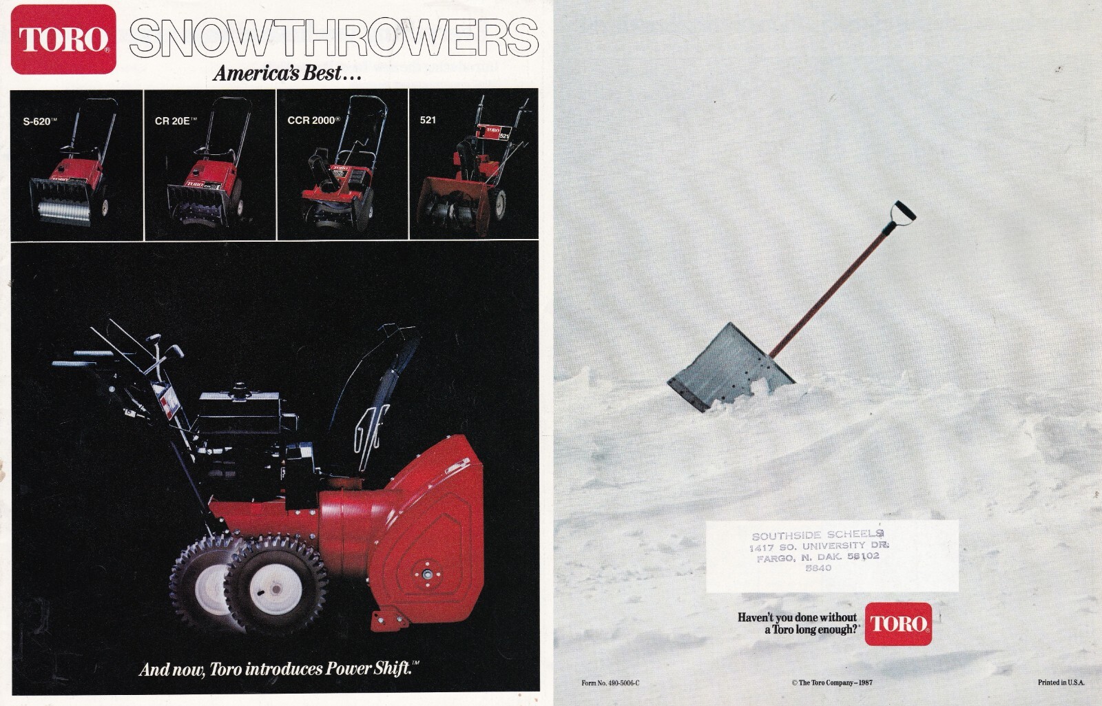 1987 Toro Snow Blowers Sales Booklet NHC6 Detailed Guide