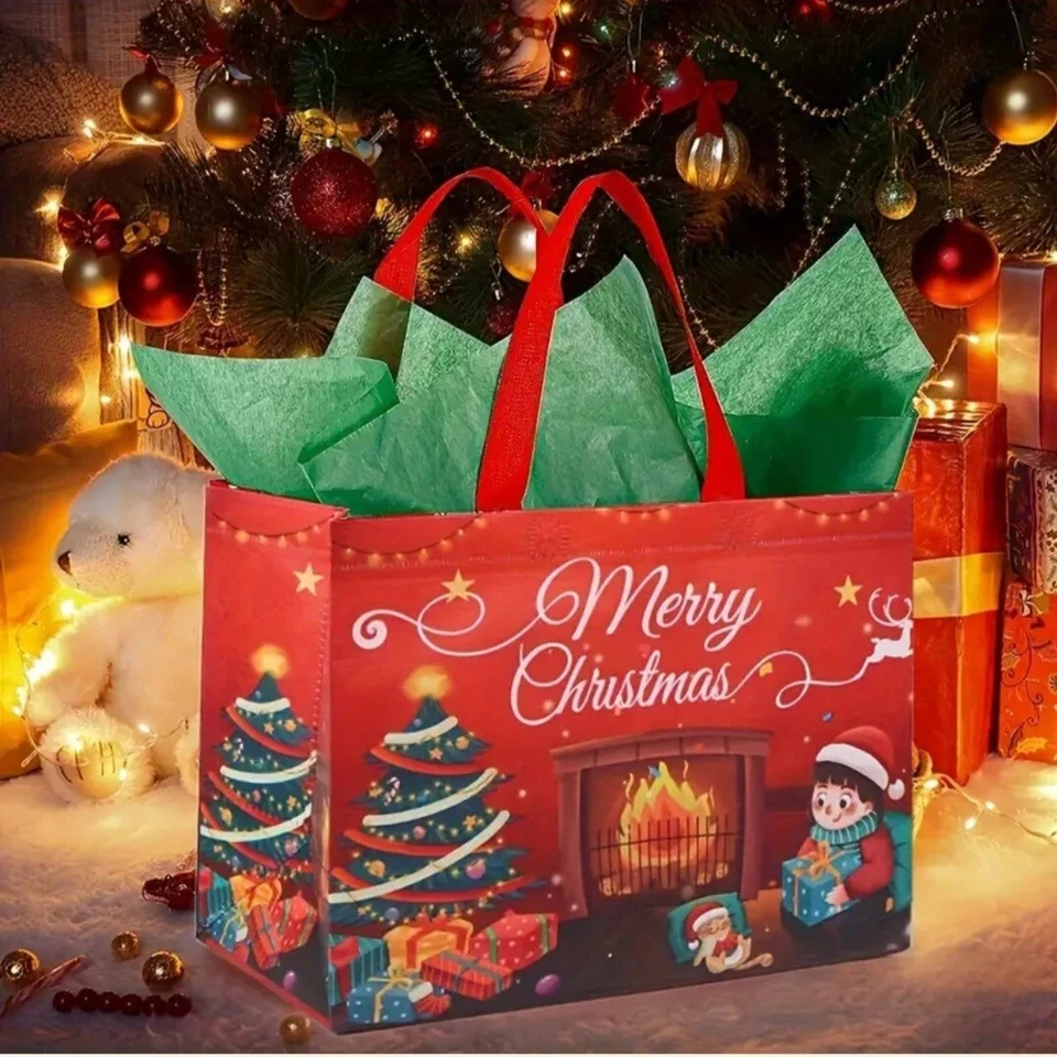 Bolsas de Navidad Regalos Reutilizables Bolso de Compras Boda Fiesta Impermeable Nuevo Foto 3 de 4