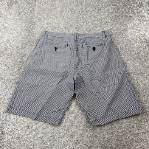 Banana Republic Shorts Men's 32 Navy White Checkered Cotton Casual - Picture 3 of 9