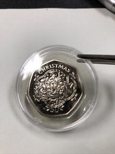ISLE OF MAN 50 Pence 1993  - Christmas - UNC -